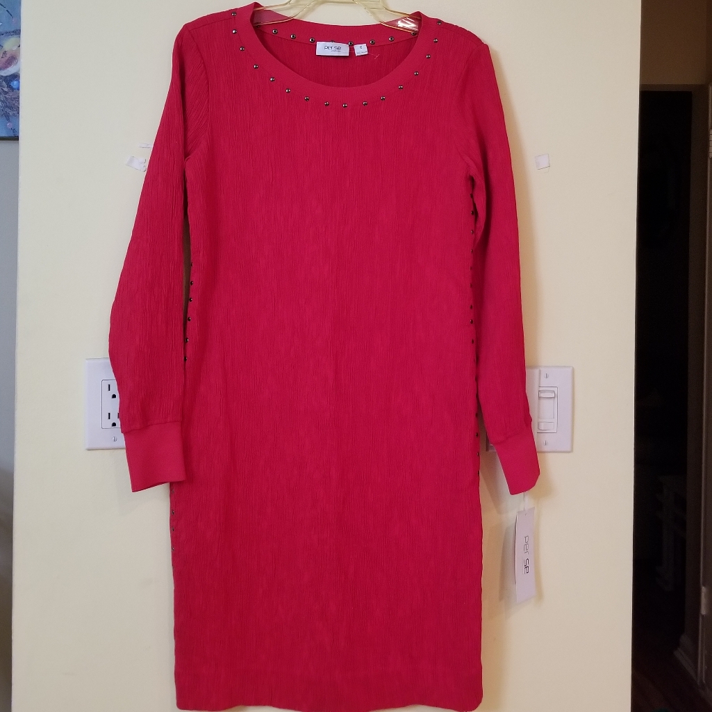 Per Se By Carlisle Scoop Neck Red Dress Size 6